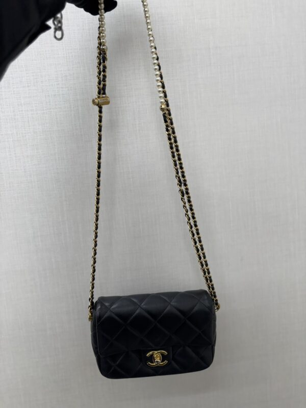 Chanel 香奈兒 AS2855 方胖子珍珠鏈斜背包｜台中台新當舖流當品：圖片 3